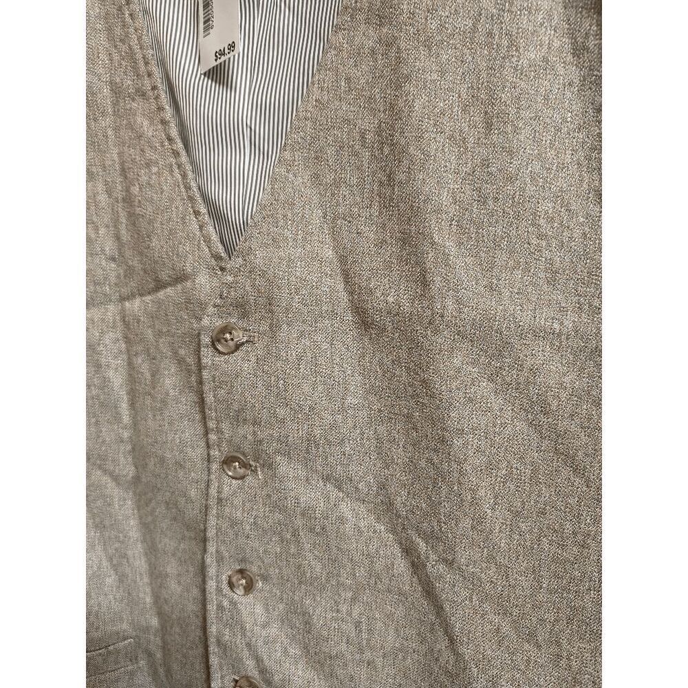 NWT Joseph Abboud Men's 4X Gray Vest Button Up, Full Back Classic Fit Poly Blend - Picture 4 of 4